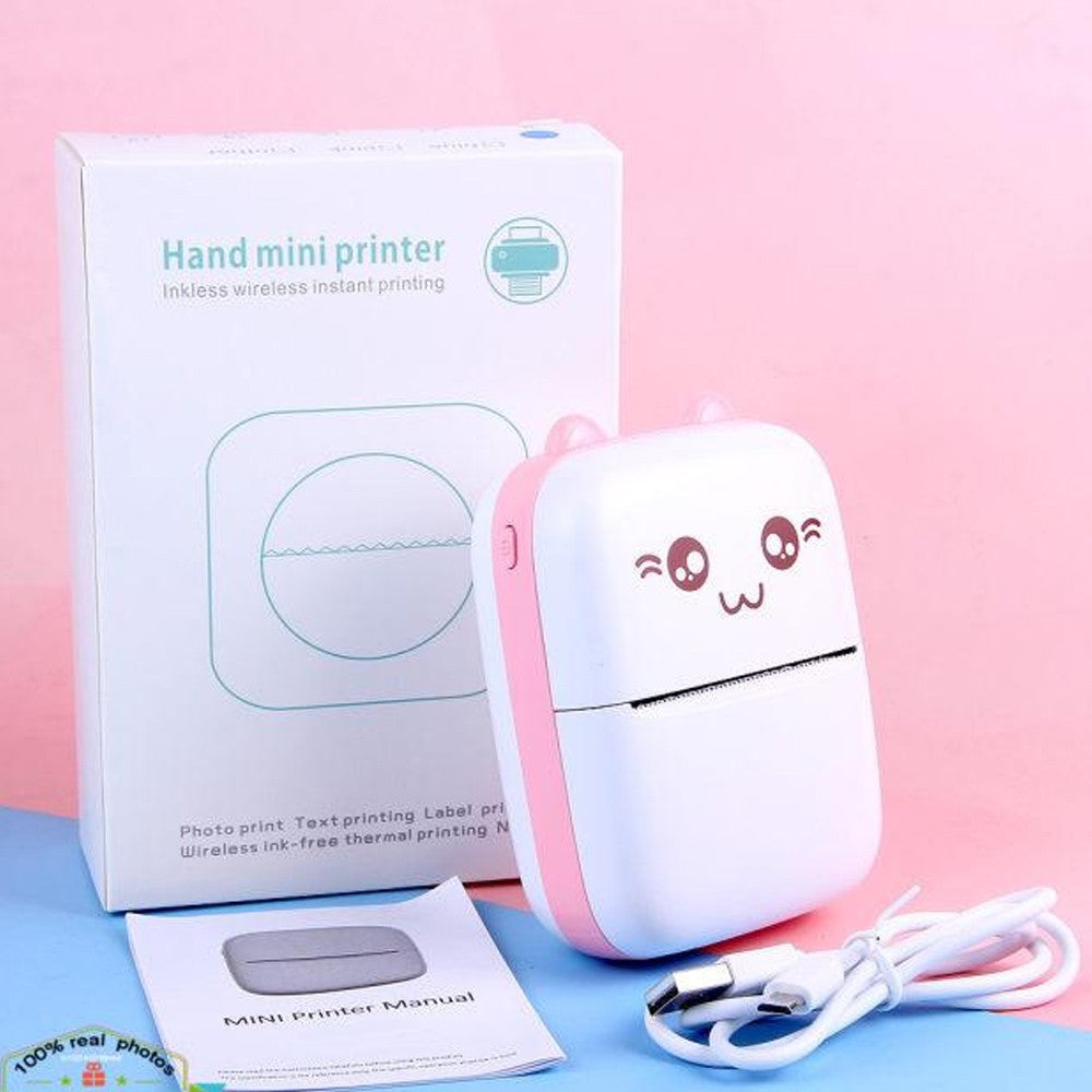 "Compact Portable Mini BT Thermal Printer – Wireless Pocket-Sized Printing on the Go"